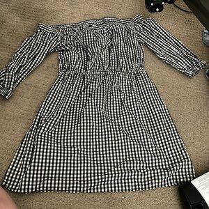 H&M off the shoulder checkered dress- fits like a medium